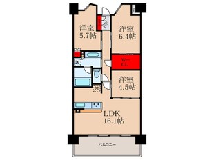 Brillia City千里丘B棟(607)の物件間取画像